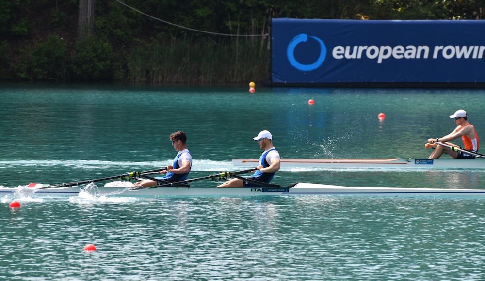 Europei Bled: argento nel doppio per Luca Rambaldi e Matteo Sartori, di bronzo l'otto femminile
