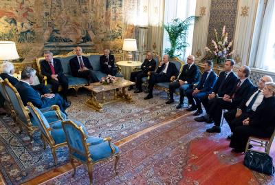 Bach ricevuto dal Presidente della Repubblica Mattarella insieme ai vertici dello sport italiano