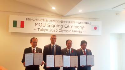 E' già Tokyo 2020: Mornati firma l'accordo per il Campus preolimpico della squadra italiana a Tokorozawa