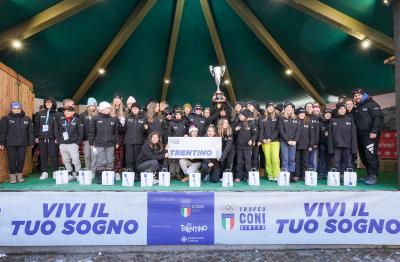 Festa a Pinzolo, il Trentino vince il 1° Trofeo CONI Winter