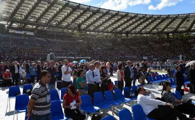 Pope Francis at the Olympic Stadium