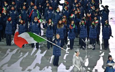 PyeongChang2018 opening ceremony. Fontana: with this flag, I fear nothing 