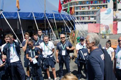 YOG, Malagò visita il Villaggio Olimpico di Buenos Aires e pranza con gli atleti