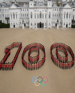 guards-form-the-figure-100-to-mark-100-days-to-go-to-the-olympic-games cr