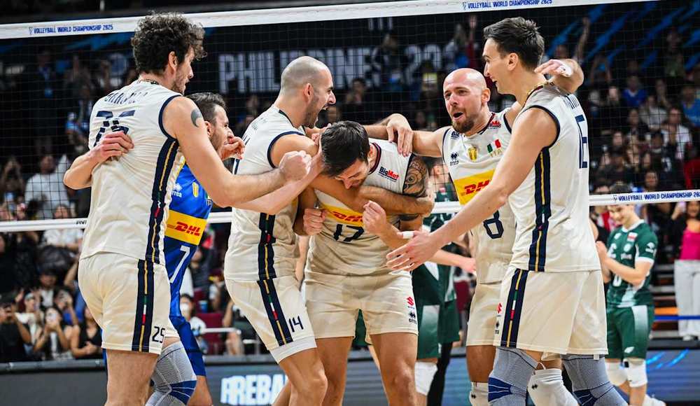 Mondiali maschili: l'Italia travolge in tre set la Polonia e conquista la seconda finale consecutiva