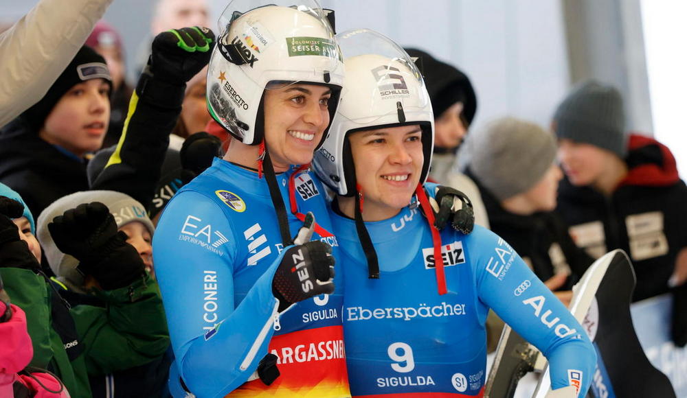 Vötter e Oberhofer chiudono terze il doppio di Sigulda: primo podio stagionale in Coppa del Mondo