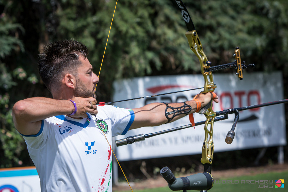 Mauro Nespoli durante le eliminatorie ad Antalya