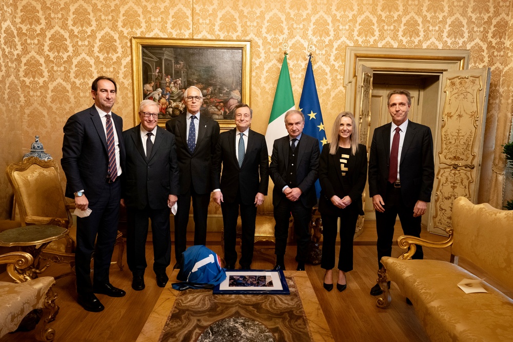 Il Premier Mario Draghi incontra Malagò e il Presidente della FIP Petrucci. Presente anche il Sottosegretario Vezzali