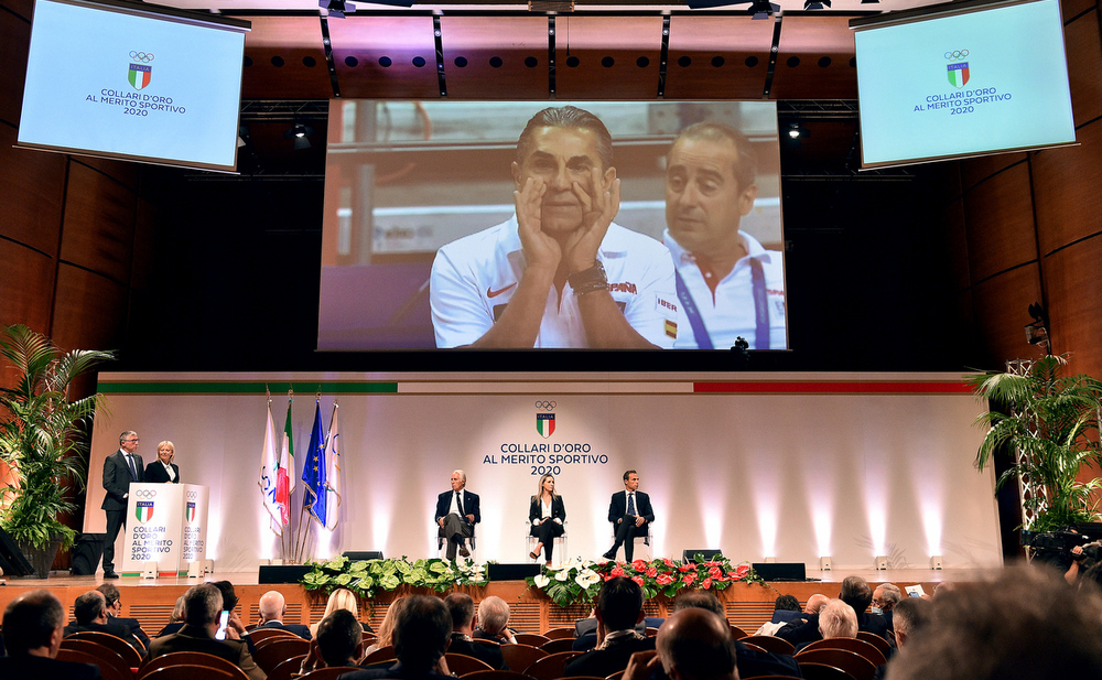 Consegnati a Milano i Collari d'Oro del 2020. Malagò: momento di festa per lo sport e per l'Italia