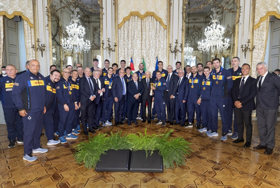 Azzurri received by President Mattarella and Prime Minister Draghi