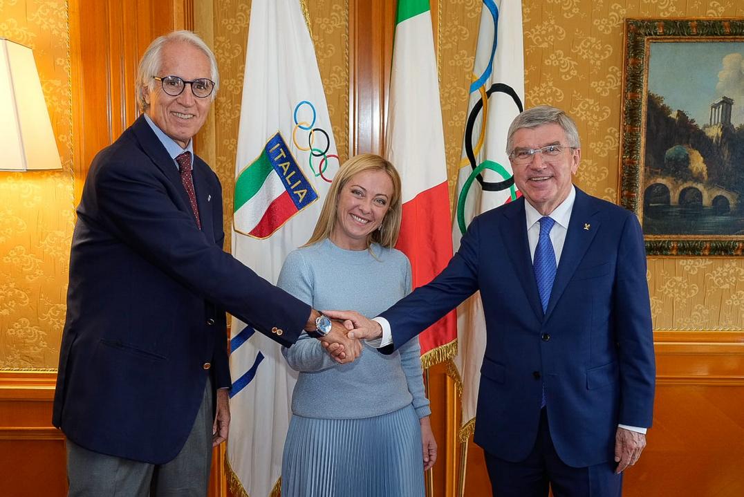 IOC President meets Italian political leader Giorgia Meloni