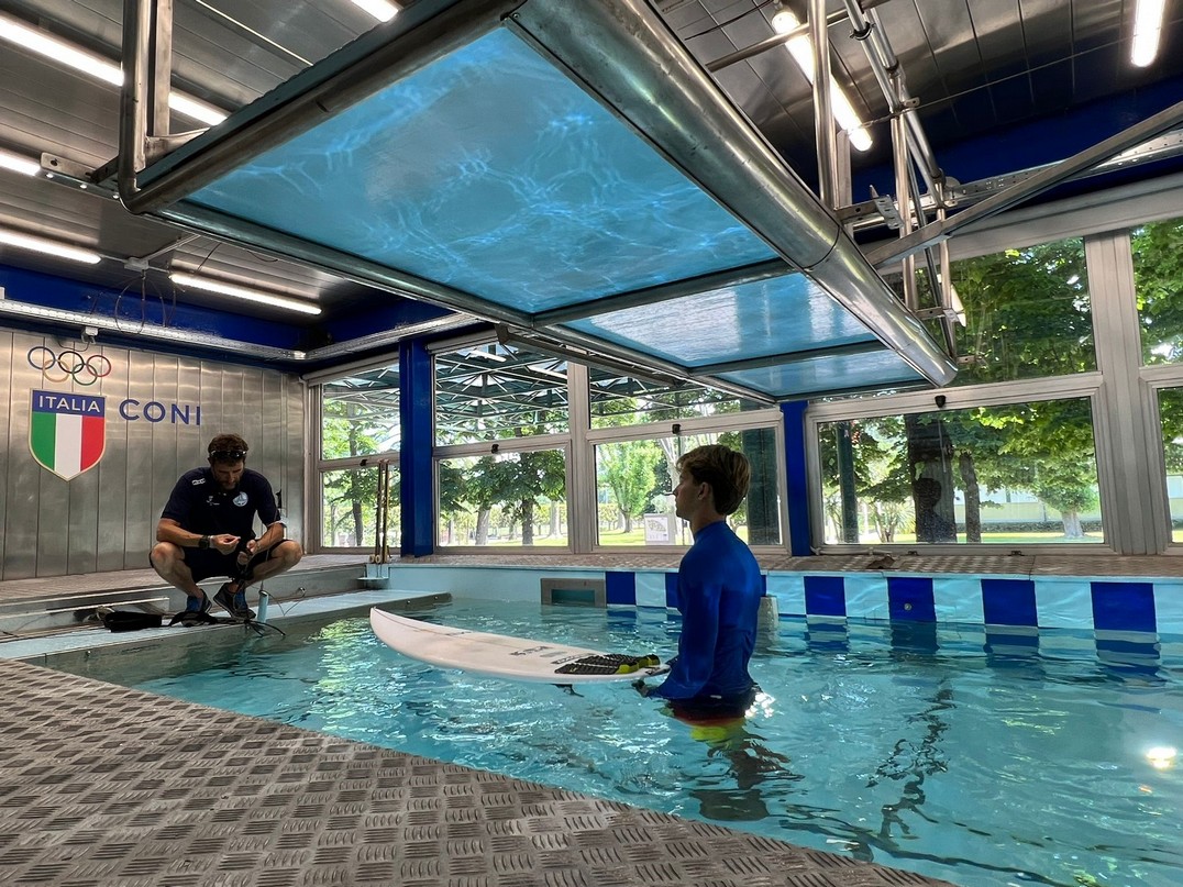 Al CPO Onesti giornata di test in vasca ergometrica per gli azzurri del Surf