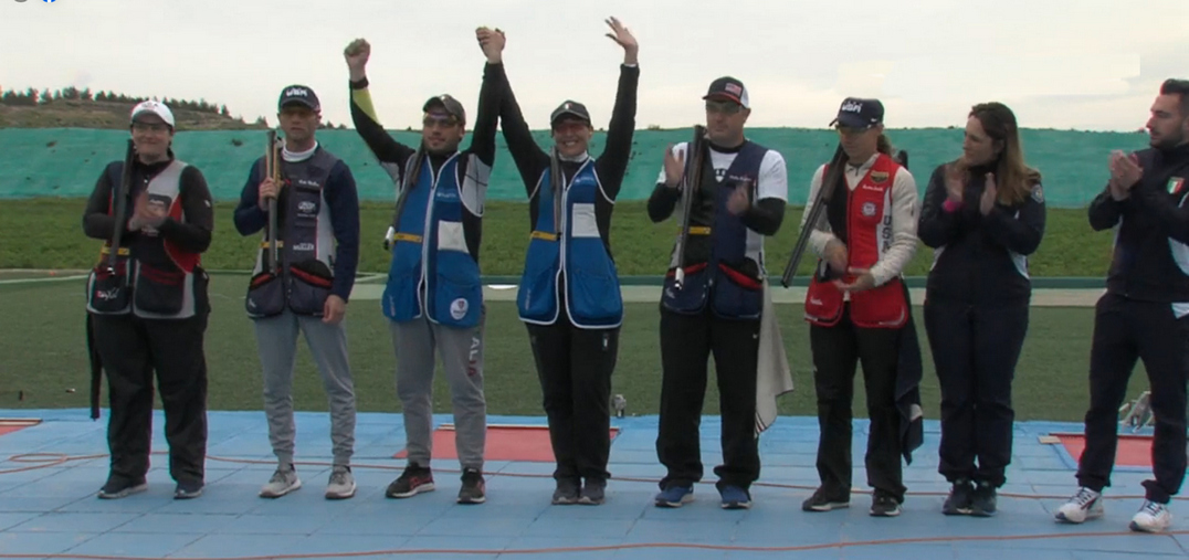 Due coppie azzurre sul podio nella gara mista di Skeet: vince Bacosi – Cassandro, terzi Cainero - Rossetti