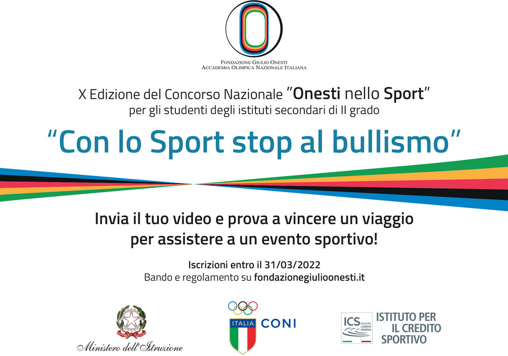 Al via la decima edizione del concorso nazionale "Onesti nello Sport"