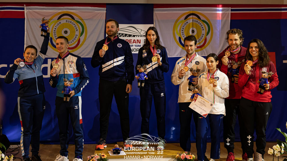 Europei: doppio colpo ad Hamar, Italia di bronzo nei mixed team di carabina e pistola