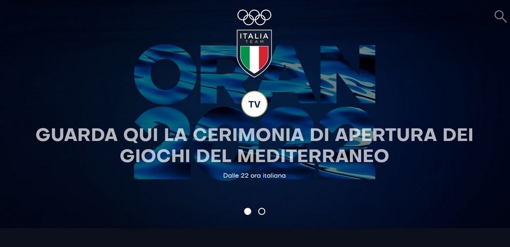 The opening ceremony and the main competitions live on the CONI website: a first!