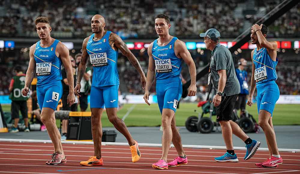 Mondiali: Rigali, Jacobs, Patta e Tortu conquistano l’argento nella 4x100 di Budapest