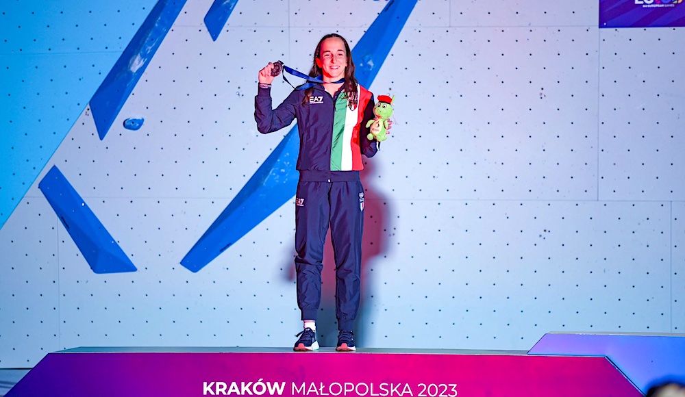 L'arrampicata saluta Cracovia regalando una terza medaglia all'Italia: Giulia Medici è argento nel Boulder