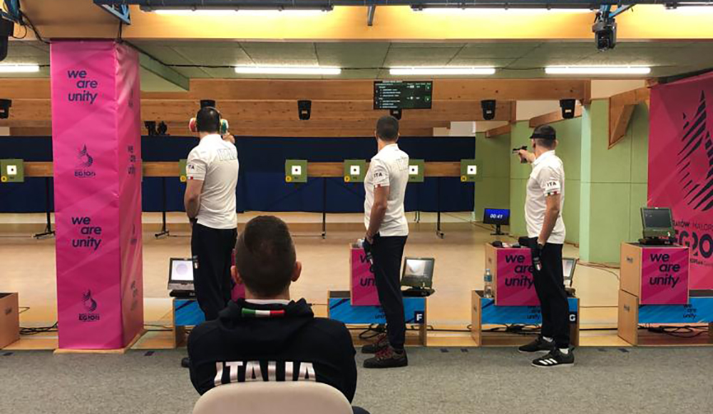 Tiro a segno: doppio bronzo Italia Team nelle prove a squadre di pistola 10m