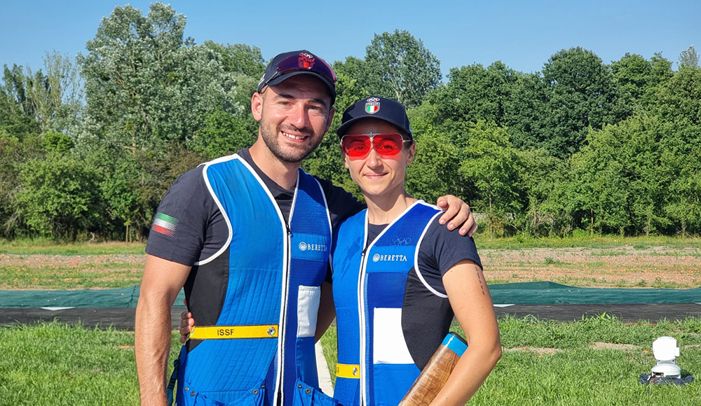 Tiro a volo: Gabriele Rossetti e Simona Scocchetti trionfano nel mixed team di skeet