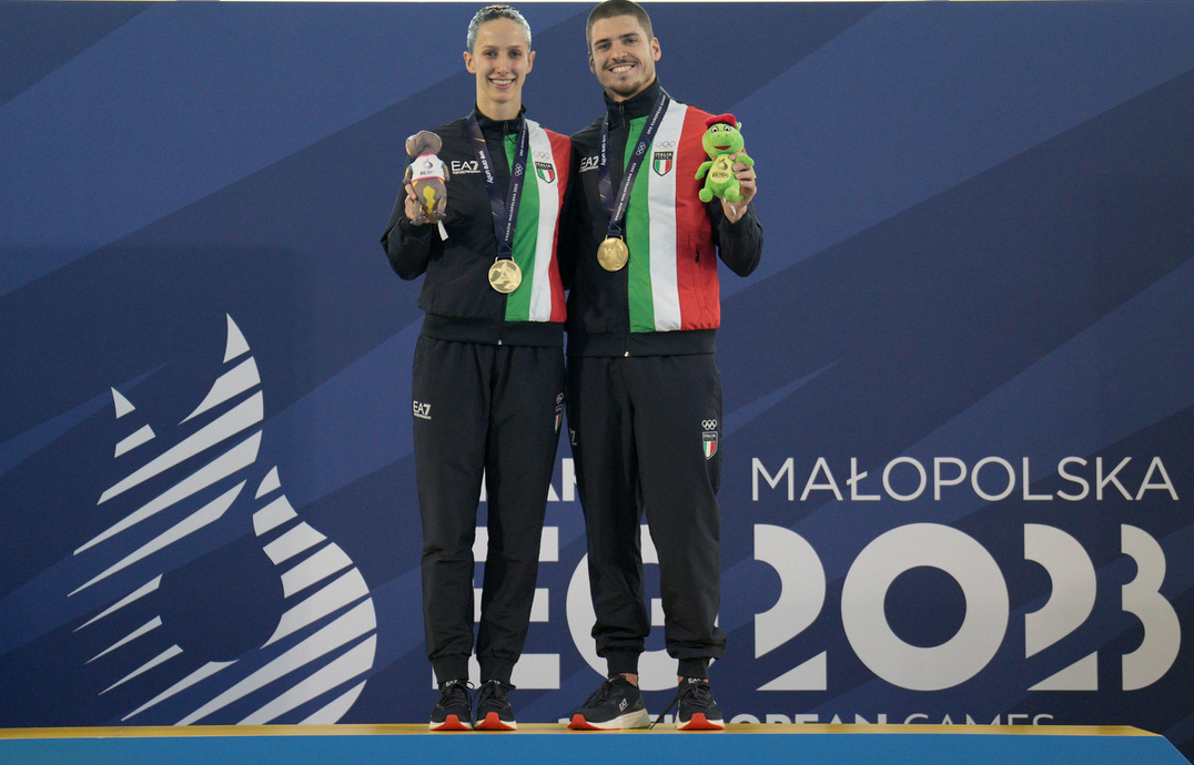 Il primo oro per l'Italia arriva dal nuoto artistico: Minisini-Ruggiero vincono il Mixed Duet Technical