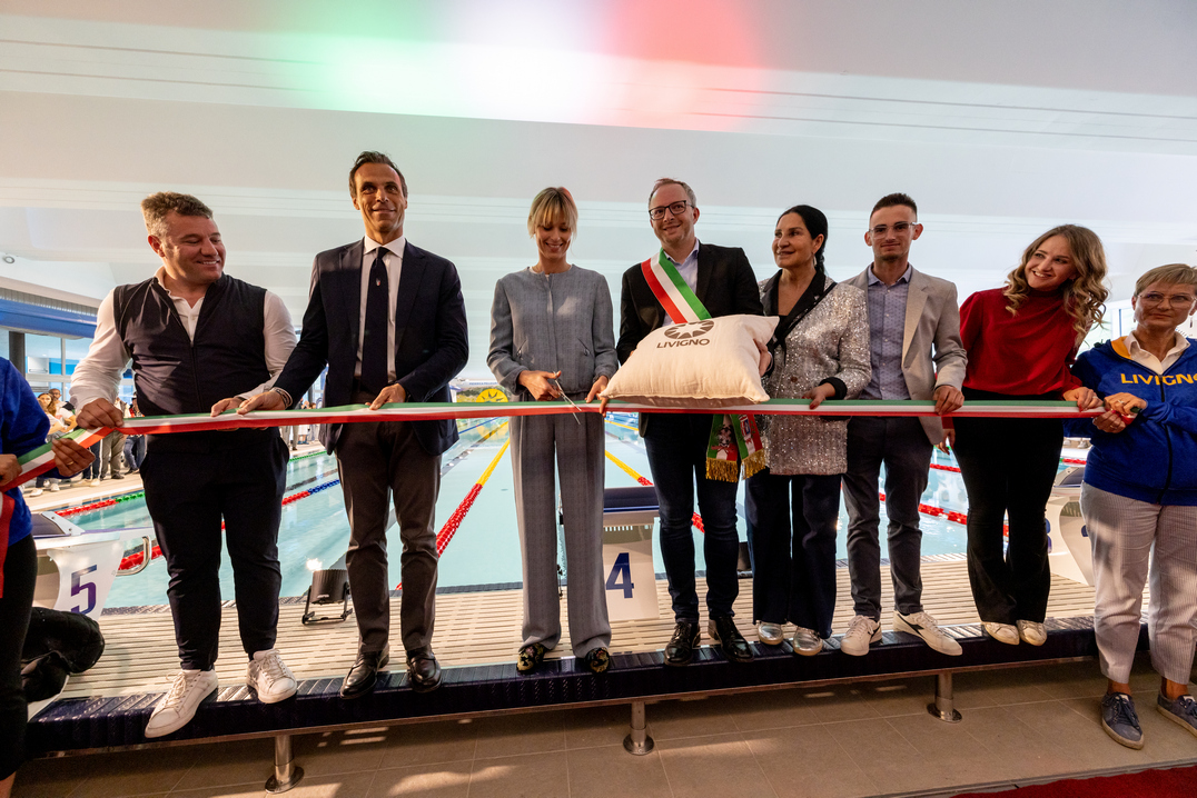 The Olympic Preparation Centre in Livigno undergoes improvements, Mornati and Pellegrini inaugurate the Olympic swimming pool