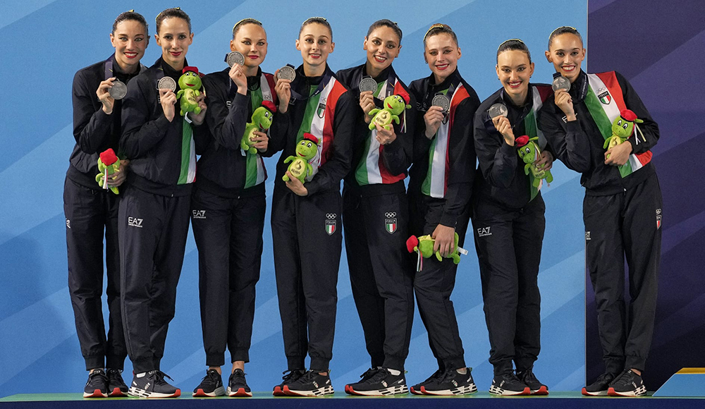 Nuoto artistico, medaglia d’argento per gli azzurri nel Team Technical