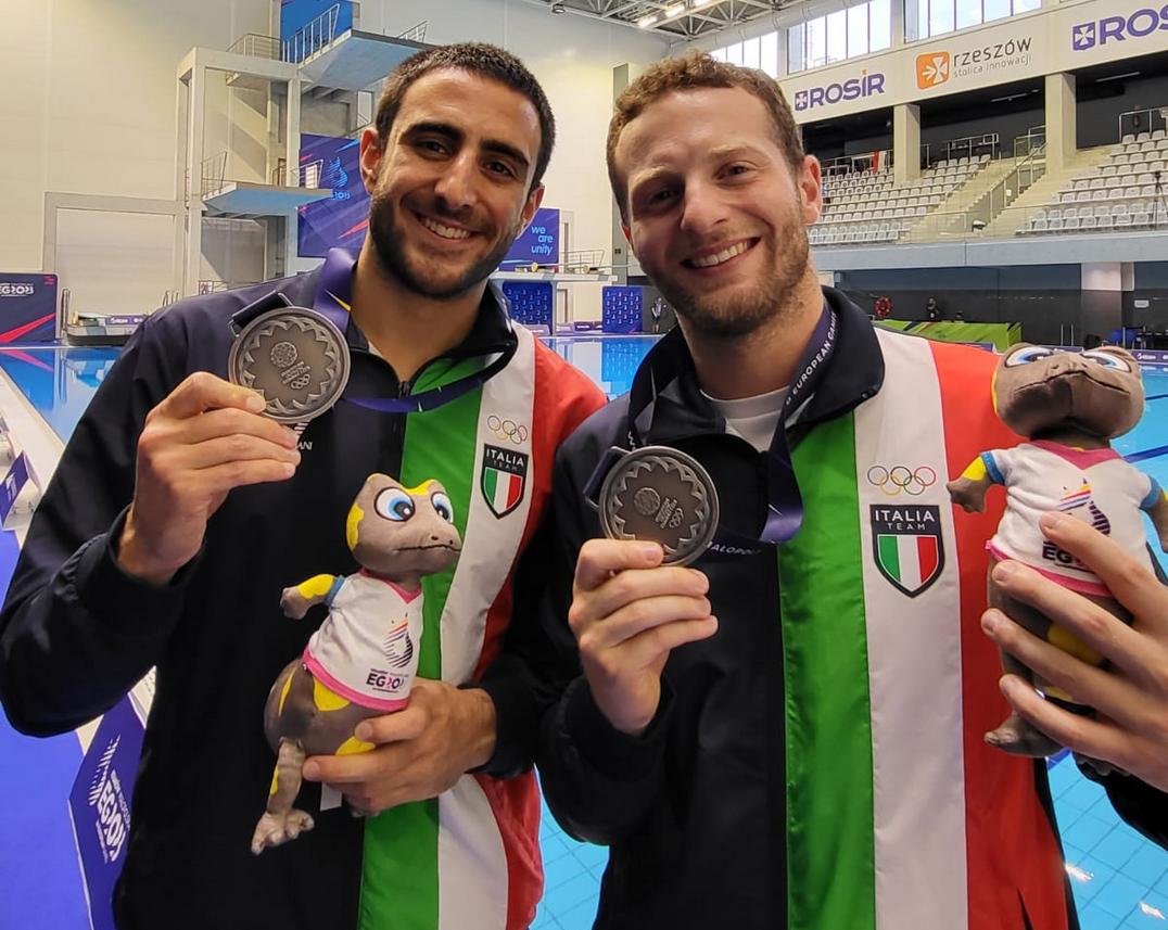 Tuffi, trampolino sincro: Lorenzo Marsaglia e Giovanni Tocci d'argento