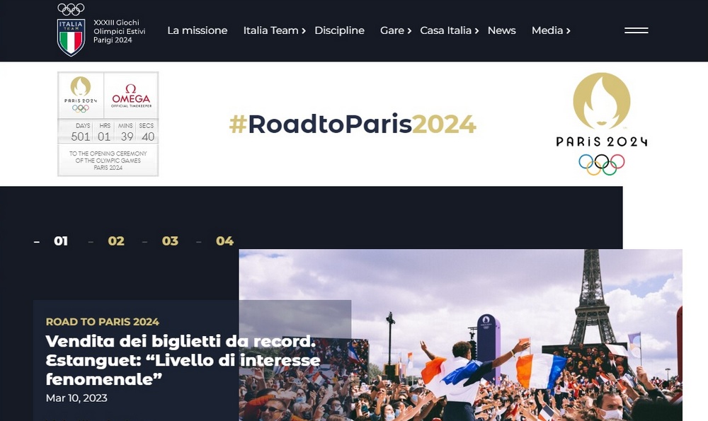 Online il nuovo sito dell’Italia Team, segui gli azzurri nella #roadtoparis2024