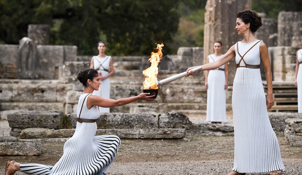 Paris 2024 Olympic Flame Lighting ceremony 