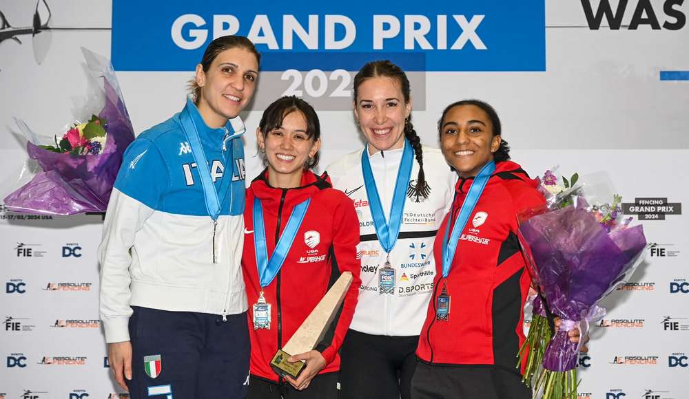 Fioretto: Arianna Errigo e Filippo Macchi salgono sul podio al Grand Prix di Washington