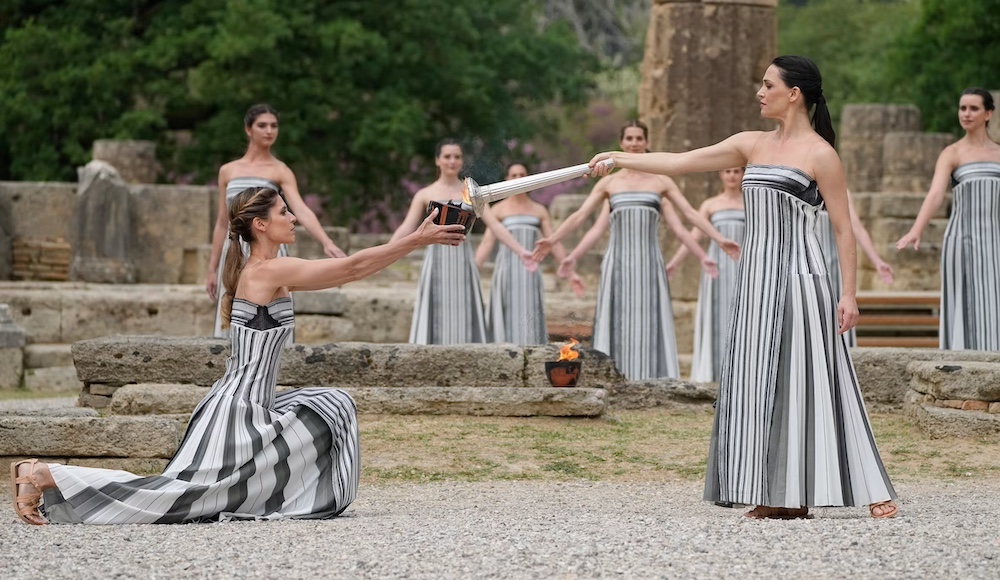 Olympic flame for Paris 2024 lit in symbolic ceremony in Ancient Olympia