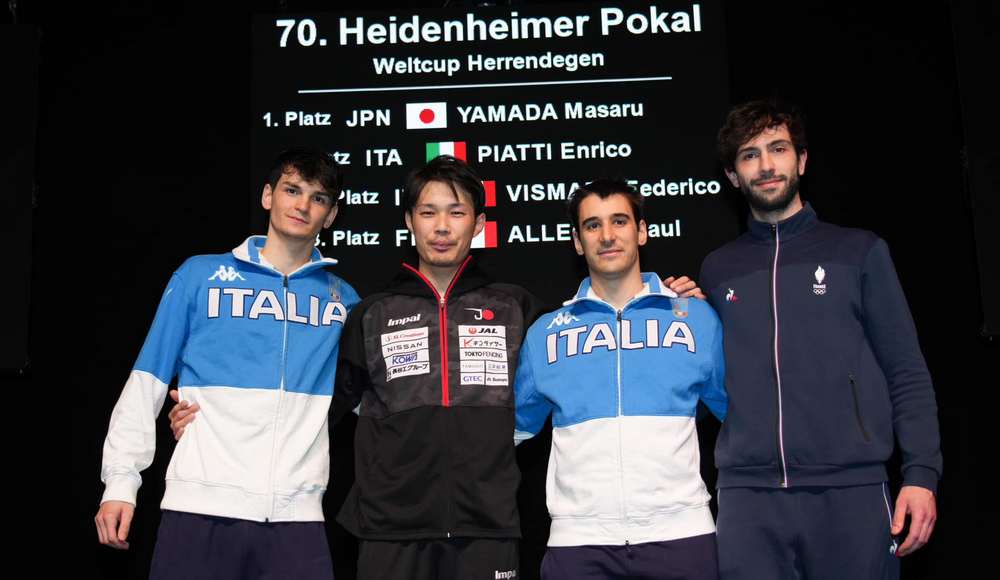 Spada maschile: podio per Piatti e Vismara in Coppa del Mondo sulle pedane di Heidenheim