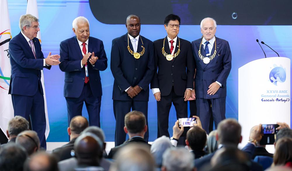 Pagnozzi awarded the ANOC Merit Award by the Assembly of National Olympic Committees