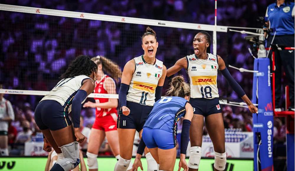 Nations League: l'Italia femminile annienta in tre set la Polonia a Lodz e torna di nuovo in finale