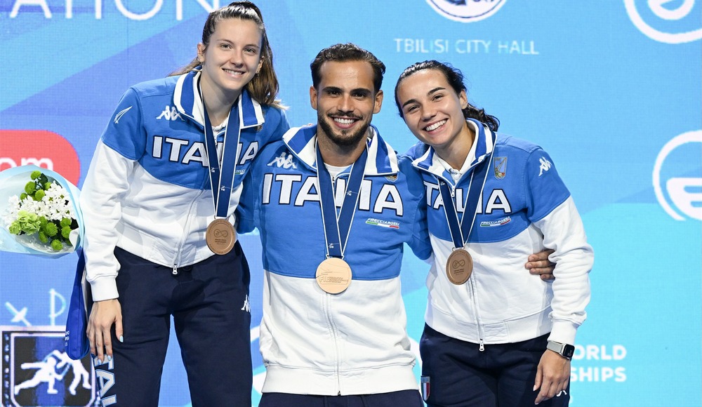 Mondiali di Tbilisi: Favaretto e Cristino di bronzo nel fioretto, terzo anche Curatoli nella sciabola