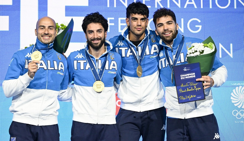 Mondiali: i fiorettisti azzurri superano gli USA di misura e si tingono d'oro nella prova a squadre