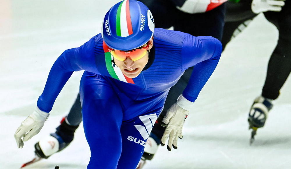 World Tour: Pietro Sighel chiude terzo sui 1.000 metri a Dordrecht e vince la classifica di specialità