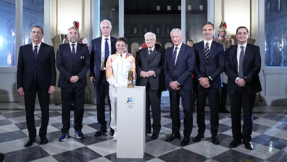  Fiamma olimpica accolta dal Presidente della Repubblica Mattarella al Quirinale 