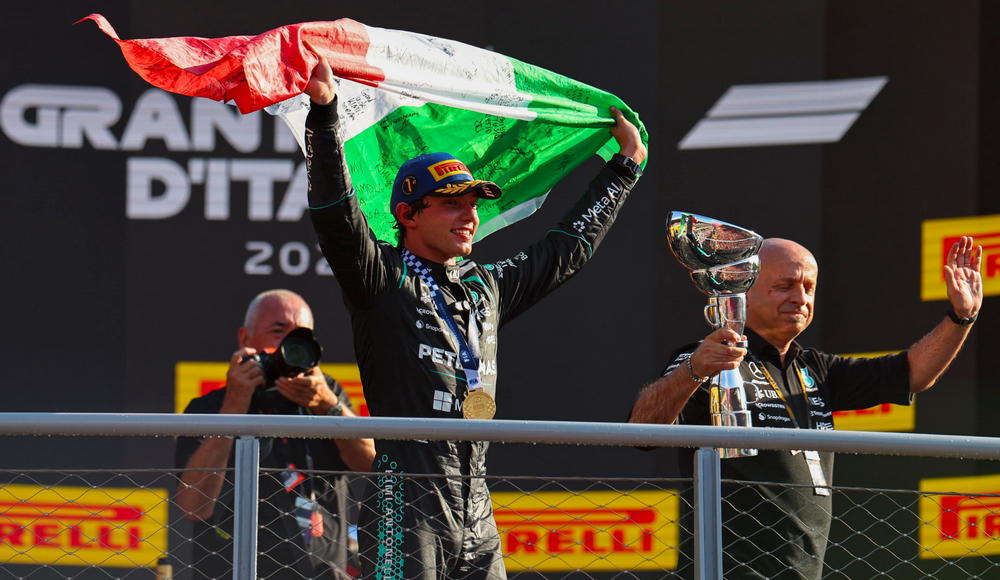 GP di Monza: Kimi Antonelli risale dal 19° posto e riporta un italiano alla vittoria dopo 60 anni