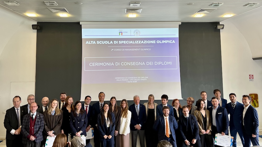 Consegnati i diplomi del secondo Corso di Management Olimpico ‘Franco Chimenti’, Buonfiglio: “Investiamo sulla formazione per restare vincenti”