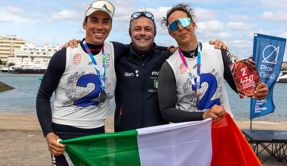 Europei: Alessandra Dubbini e Giacomo Ferrari si tingono d'argento nel 470 misto a Vilamoura