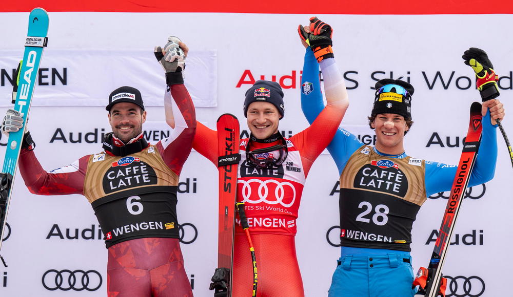 Coppa del Mondo: Giovanni Franzoni conclude terzo a Wengen e centra il primo podio in discesa
