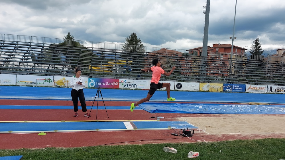 Salto in lungo: Mattia Furlani sottoposto a test allo Stadio 'Raul Guidobaldi' di Rieti