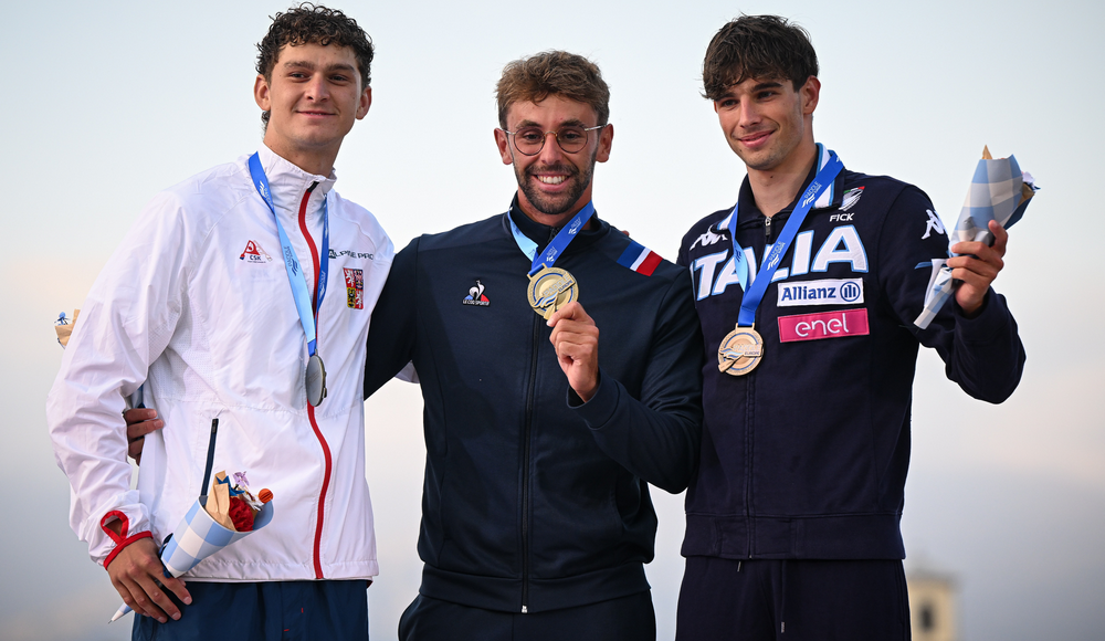 Europei, l'Italia cala il poker nella seconda giornata di Ivrea: Elio Maiutto conquista il bronzo nel C1