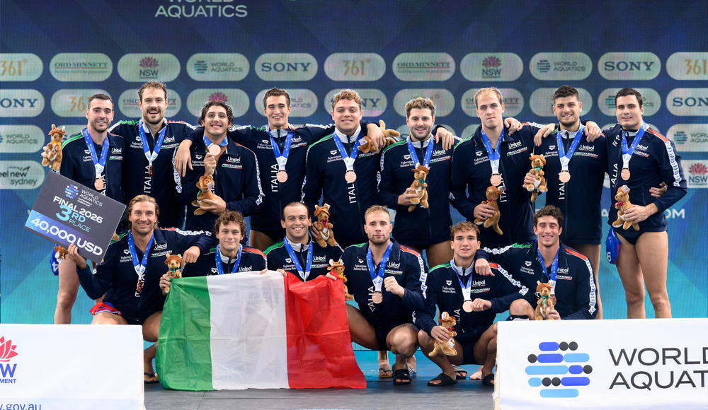 World Cup: il Settebello piega l'Australia 16-10 e conclude al terzo posto le fasi finali di Sydney