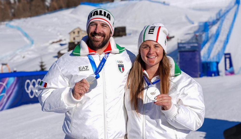 Moioli e Sommariva argento nel cross a squadre miste: l'Italia supera il record di Lillehammer 1994