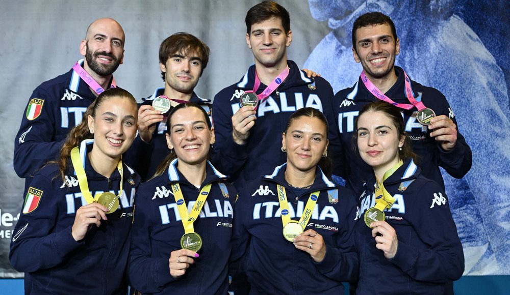 Europei di Antony, prove a squadre: trionfano gli spadisti azzurri, bronzo per l’Italia nella sciabola femminile