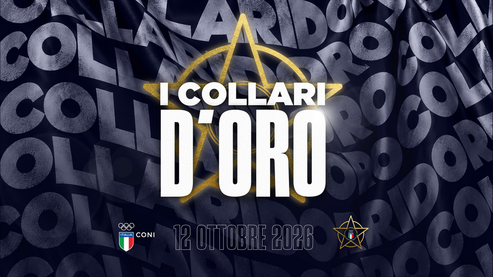 Il 12 ottobre la cerimonia dei Collari d’Oro al Palazzetto del CPO Giulio Onesti. Diretta su Rai2 dalle ore 11