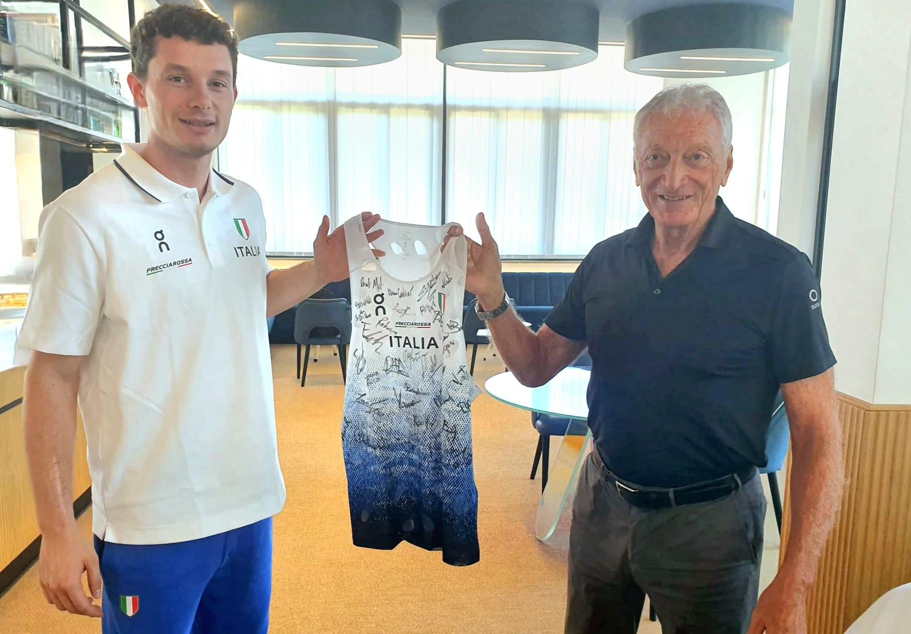 Il Presidente Buonfiglio incontra la Nazionale di atletica leggera in vista di Europei e Giochi del Mediterraneo. Rendeteci ancora orgogliosi di voi